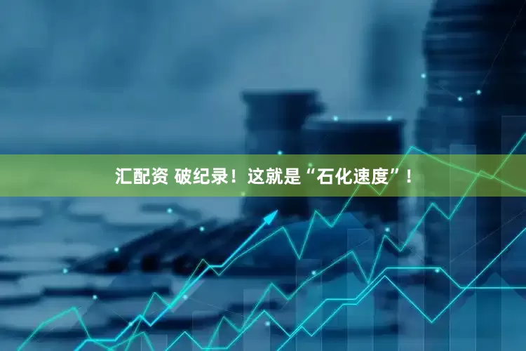 汇配资 破纪录！这就是“石化速度”！